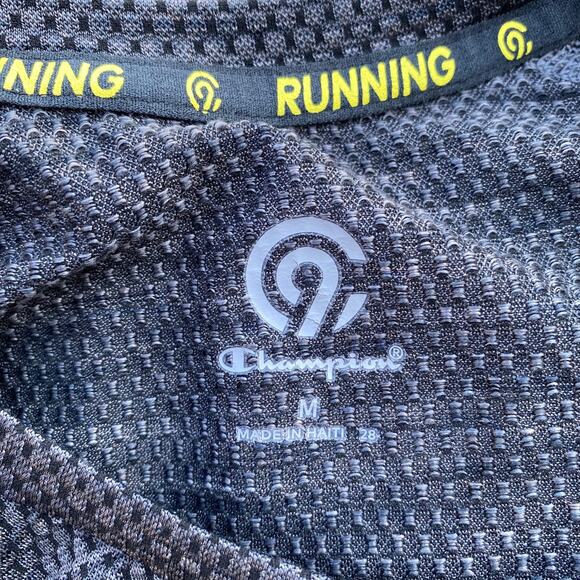 Champion Women Gray Short Sleeve Crew Neck Pullover Running Tee Shirt Size M - Picture 5 of 5